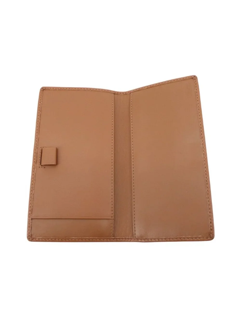 Coach Brown Leather Flip Open Checkbook Holder Wallet